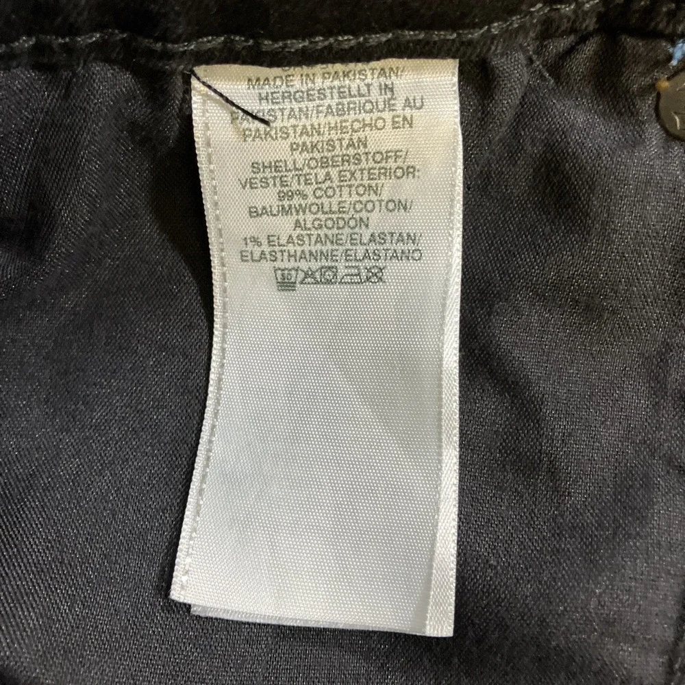True Religion Rocco Jeans Mens 32 Black Relaxed Skinny Flap Pocket Stretch 32x34